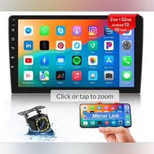 Hikity Android 13 Double Din Car Stereo GPS Navi 10 Inch Car Radio Touch Screen